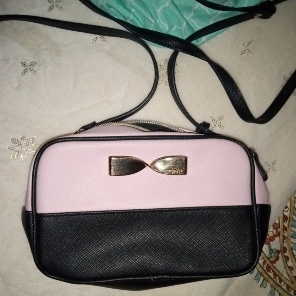 Elegant Pink and Black Crossbody Bag